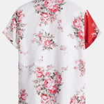 Ensemble — chemise à imprimé roses bicolore & short de bain