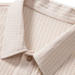 Ensemble — polo gaufré en maille & short gaufré à cordon
