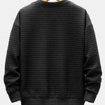 Ensemble — sweat gaufré 2 en 1 à col rond & pantalon de jogging gaufré à cordon