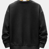 Ensemble — sweat gaufré 2 en 1 à col rond & pantalon de jogging gaufré à cordon