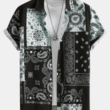 Ensemble Sidonie — chemise patchwork à imprimé paisley & short de bain