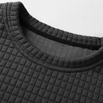 Ensemble — sweat gaufré 2 en 1 à col rond & pantalon de jogging gaufré à cordon