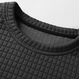 Ensemble — sweat gaufré 2 en 1 à col rond & pantalon de jogging gaufré à cordon