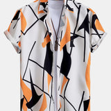 Ensemble — chemise à imprimé abstrait color block & short de bain