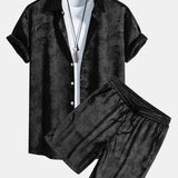 Ensemble — chemise en satin à imprimé paisley & short