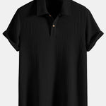 Ensemble — polo gaufré en maille & short gaufré à cordon