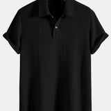 Ensemble — polo gaufré en maille & short gaufré à cordon