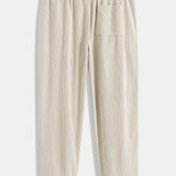 Ensemble Améline — chemise patchwork en velours côtelé & pantalon en velours côtelé à jambe droite