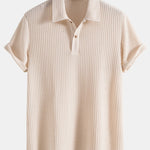 Ensemble — polo gaufré en maille & short gaufré à cordon