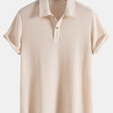 Ensemble — polo gaufré en maille & short gaufré à cordon