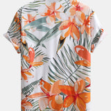 Ensemble Capucine — chemise à imprimé fleurs et plantes & short de bain