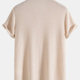 Ensemble — polo gaufré en maille & short gaufré à cordon