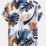 Ensemble — chemise à imprimé feuilles colorées & short de bain