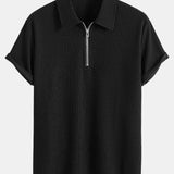 Ensemble — polo côtelé demi-zip coupe ajustée & short