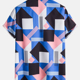 Ensemble Capucine — chemise à imprimé rayé color block & short de bain