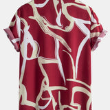 Ensemble Capucine — chemise à imprimé abstrait & short de bain