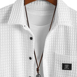 Ensemble — chemise gaufrée & pantalon de jogging