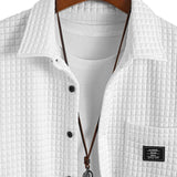 Ensemble — chemise gaufrée & pantalon de jogging