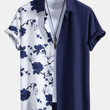Ensemble Capucine — chemise patchwork à imprimé floral & short de bain