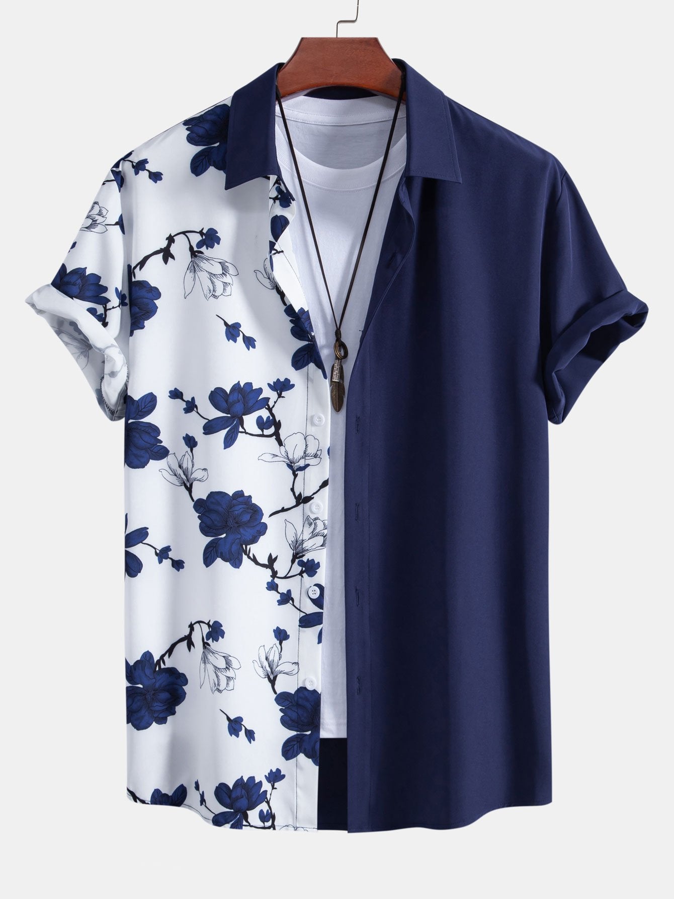 Ensemble Capucine — chemise patchwork à imprimé floral & short de bain