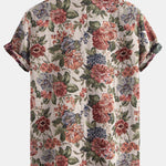 Ensemble — chemise cubaine jacquard floral & short