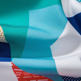 Ensemble Sidonie — chemise à imprimé géométrique color block & short de bain