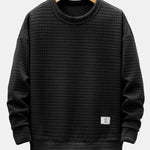 Ensemble — sweat gaufré 2 en 1 à col rond & pantalon de jogging gaufré à cordon