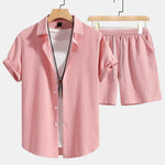 Ensemble — chemise texturée à damier & short à cordon