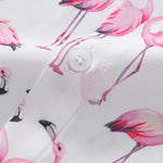 Ensemble Améline — chemise à imprimé flamants roses & short de bain