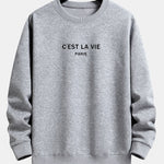 Ensemble Améline — sweat à col rond coupe décontractée à slogan Paris & pantalon de jogging