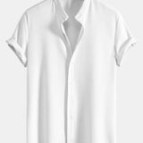 Ensemble — chemise côtelée à col officier coupe ajustée & pantalon à taille élastique