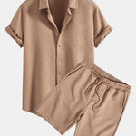 Ensemble — chemise texturée jacquard & short