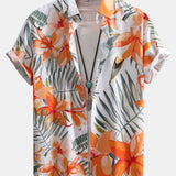 Ensemble Capucine — chemise à imprimé fleurs et plantes & short de bain