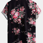 Ensemble — chemise à imprimé roses bicolore & short de bain