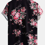 Ensemble — chemise à imprimé roses bicolore & short de bain