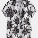 Ensemble Améline — chemise à imprimé palmiers & short de bain rayé