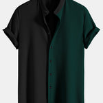 Ensemble — chemise côtelée bicolore à col officier coupe ajustée & short