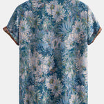 Ensemble — chemise cubaine jacquard à fleurs peintes & short