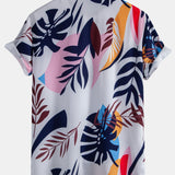 Ensemble — chemise à imprimé feuilles color block & short de bain