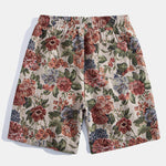 Ensemble — chemise cubaine jacquard floral & short