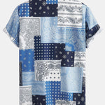 Ensemble Capucine — chemise patchwork à imprimé paisley & short de bain