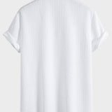 Ensemble — chemise cubaine texturée géométrique à manches courtes & short