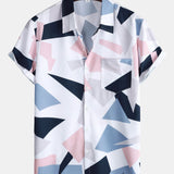 Ensemble — chemise à imprimé géométrique et poche & short de bain court