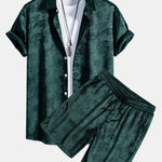 Ensemble — chemise en satin à imprimé paisley & short
