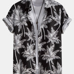 Ensemble Améline — chemise à imprimé palmiers & short de bain rayé