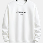 Ensemble Améline — sweat à col rond coupe décontractée à slogan Paris & pantalon de jogging