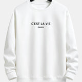 Ensemble Améline — sweat à col rond coupe décontractée à slogan Paris & pantalon de jogging