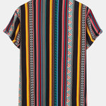Ensemble Capucine — chemise à imprimé géométrique ethnique & short de bain