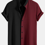 Ensemble — chemise côtelée bicolore à col officier coupe ajustée & short