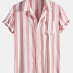 Ensemble Capucine — chemise rayée à col cubain & short de bain